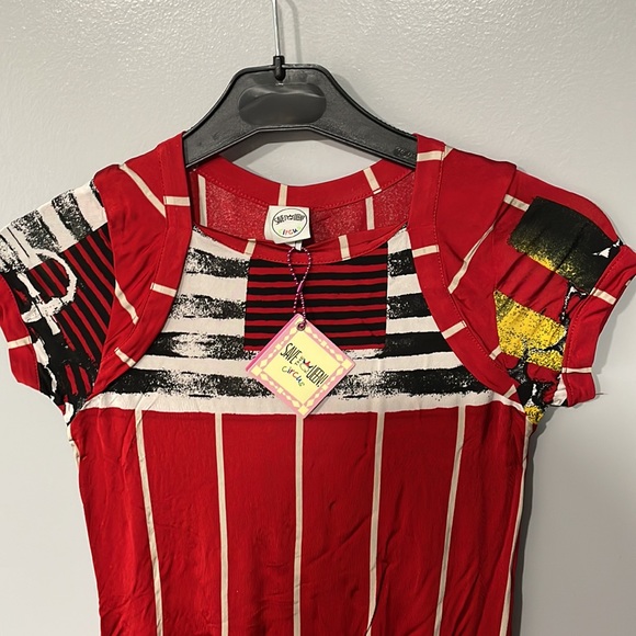 NWT Save the Queen Circus Girls Vintage Red Striped Dress Size 8 & 12 - Picture 2 of 8